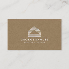 Cartão De Visita Modern Home Design Custom Abstract Logo 