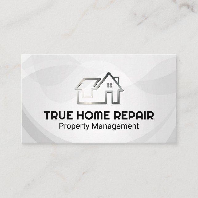 Cartão De Visita Modern Home Logo | Property Repair (Frente)