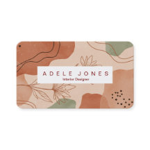 Modern Iconic Botanical Business Card | Editable 