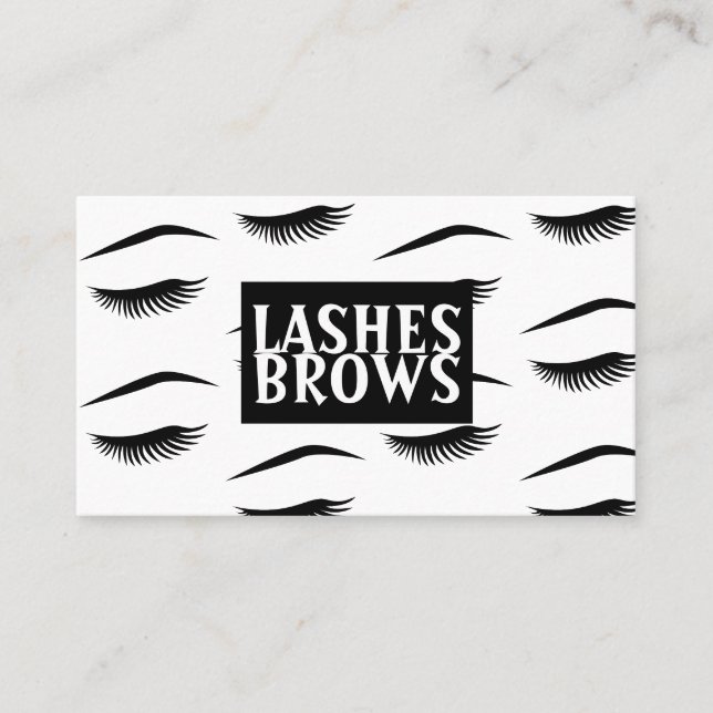 Cartão de Visita Modern Lashes & Brows (Frente)