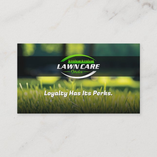Cartão De Visita Modern Lawn Care & Landscaping Loyalty Card (Frente)
