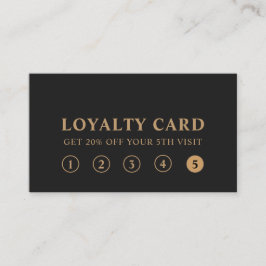 Cartão De Visita Modern Luxury Charcoal Gold Pet Paw Loyalty Card