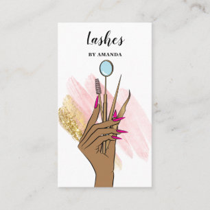 Cartão De Visita Modern Makeup Eyebrow Eyes Lashes Girly