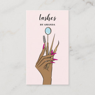 Cartão De Visita Modern Makeup Eyebrow Eyes Lashes Girly