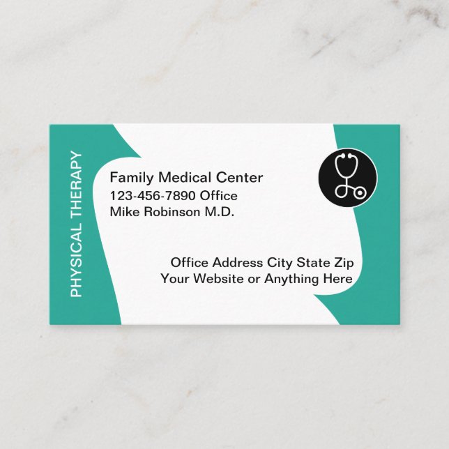 Cartão De Visita Modern Medical Doctor Business Cards Design  (Frente)