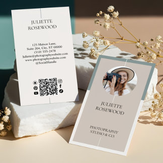 Cartão De Visita Modern Minimal Photo Photography Professional