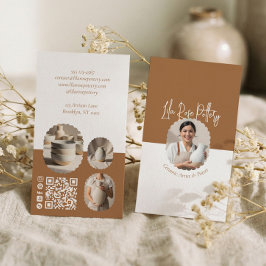 Cartão De Visita Modern Minimal Pottery Photo Collage Business Card