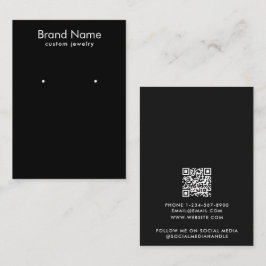 Cartão De Visita Modern Minimalist Black Jewelry Display Card