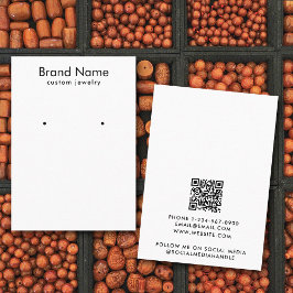 Cartão De Visita Modern Minimalist Black White Jewelry Display Card