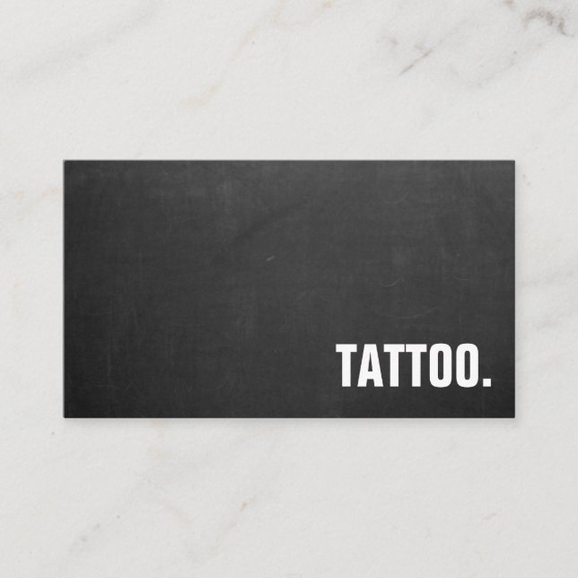Cartão De Visita Modern Minimalist Blackboard Tattoo Professional B (Frente)