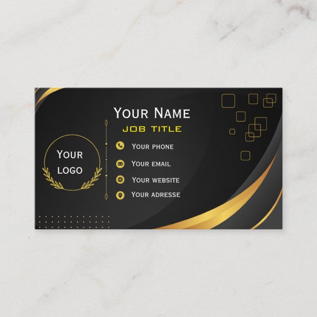 Cartão De Visita Modern Minimalist Business Card Template (Frente)