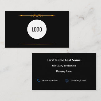 Cartão De Visita Modern Minimalist Business Card with Elegant White