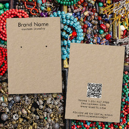 Cartão De Visita Modern Minimalist Kraft Jewelry Display Card