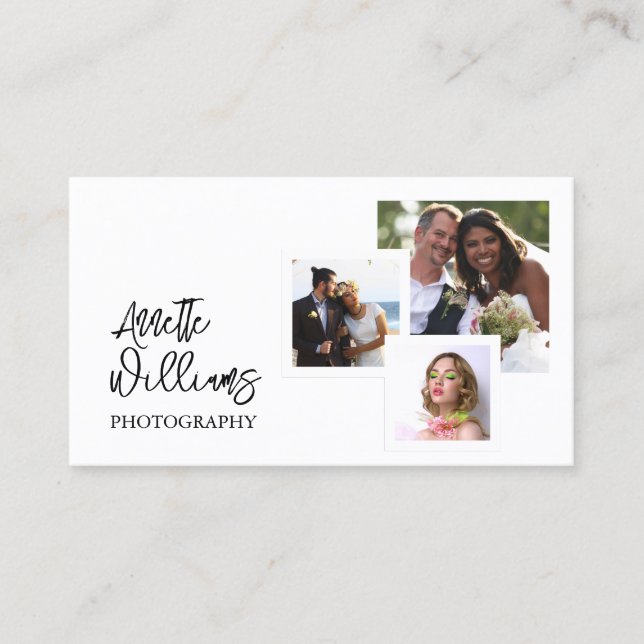 Cartão De Visita Modern minimalist photos photography  (Frente)