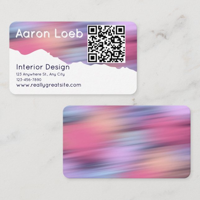 Cartão De Visita Modern Minimalist Professional Business Card (Frente/Verso)