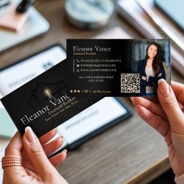 Cartão De Visita Modern Minimalist Qr Code Social Media Relator