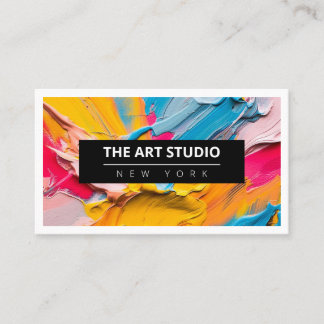 Cartão De Visita Modern Name Trabalho de arte Artist Art Studio