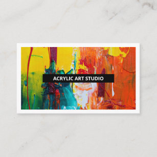 Cartão De Visita Modern Name Trabalho de arte Artist Art Studio