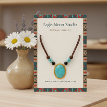 Modern Native Tribal Necklace Jewelry Display Card