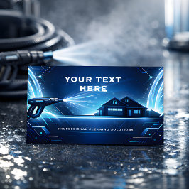 Cartão De Visita Modern Neon Streams Residential Pressure Washing