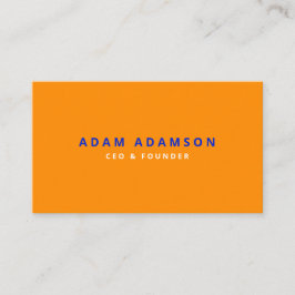 Cartão De Visita Modern Orange Founder Ceo Presidente