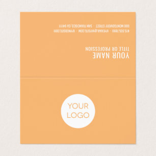 Cartão De Visita Modern Orange Professional Com Logotipo