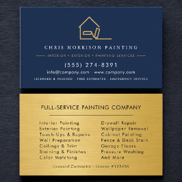 Cartão De Visita Modern Painter Painting Metallic Gold