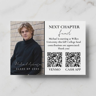 Cartão De Visita Modern Photo Graduation Announcement Card