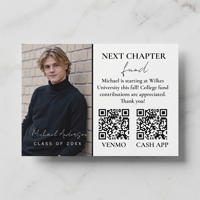 Cartão De Visita Modern Photo Graduation Announcement Card (#graduation #announcementphoto #graduation #cardmodern #graduationminimal #graduation #cardsenior )