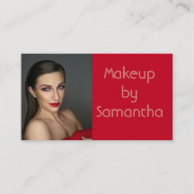 Modern Photo Makeup Business Card with barcode