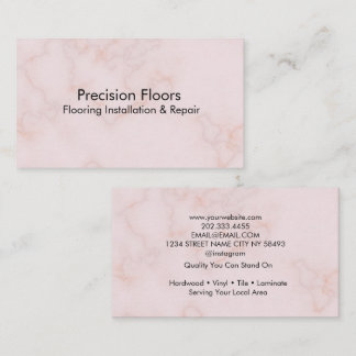 Cartão De Visita Modern Pink Marble Flooring Installation