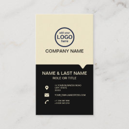 Cartão De Visita Modern Professional 2 cores adicione seu logotipo