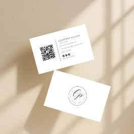 Cartão De Visita Modern professional business card with QR code