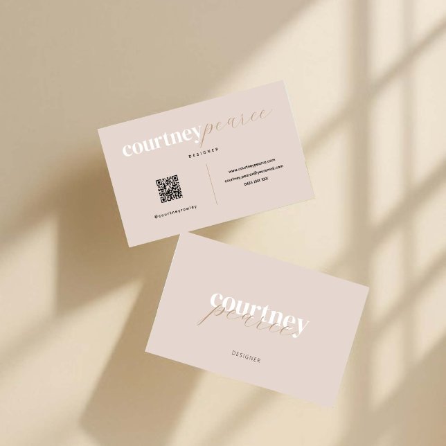 Cartão De Visita Modern professional business card with QR code (Criador carregado)