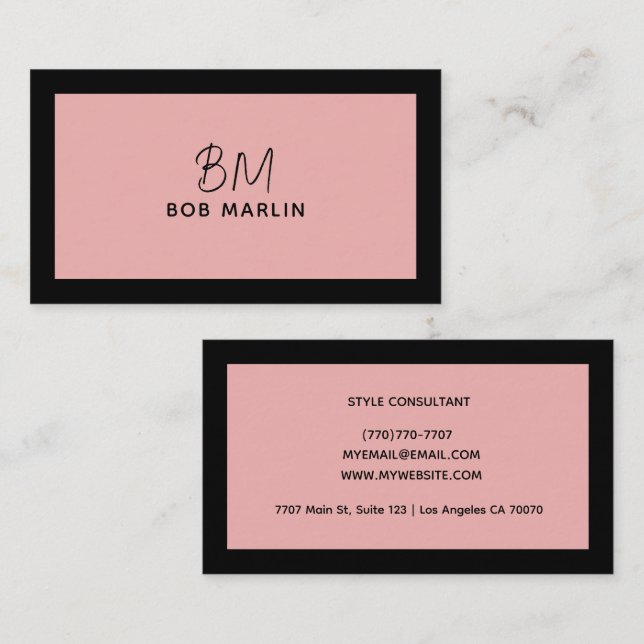 Cartão De Visita Modern Professional Minimalist Executive Generic (Frente/Verso)