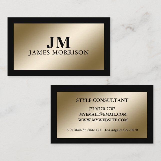 Cartão De Visita Modern Professional Minimalist Executive Generic (Frente/Verso)