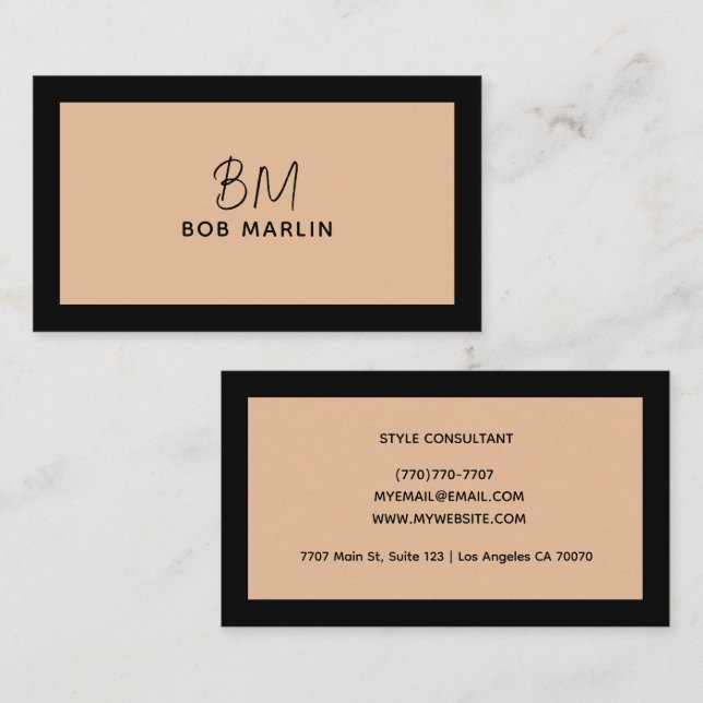 Cartão De Visita Modern Professional Minimalist Executive Generic (Frente/Verso)