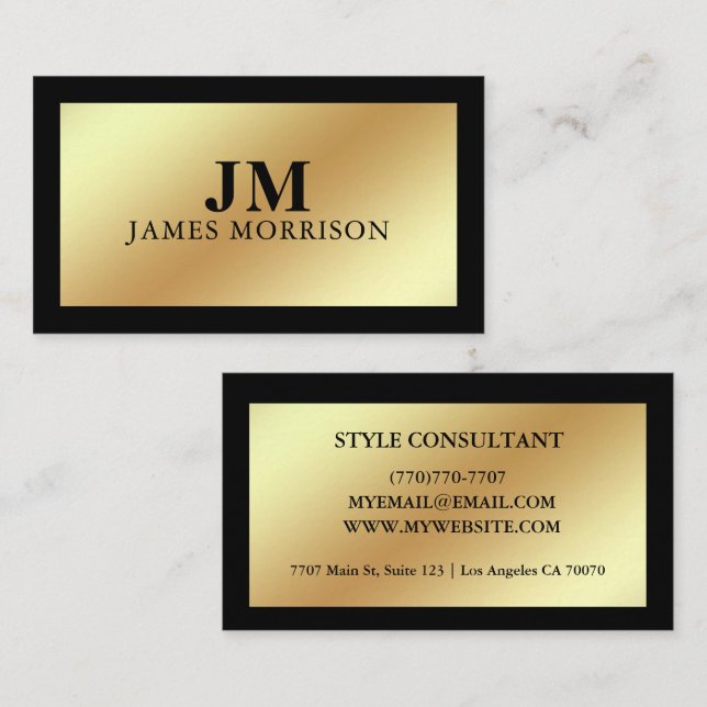 Cartão De Visita Modern Professional Minimalist Executive Generic (Frente/Verso)