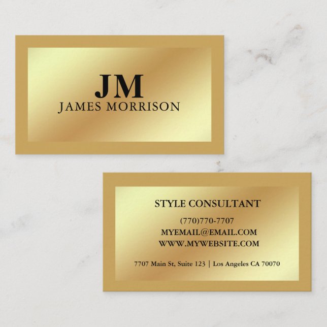 Cartão De Visita Modern Professional Minimalist Executive Generic (Frente/Verso)