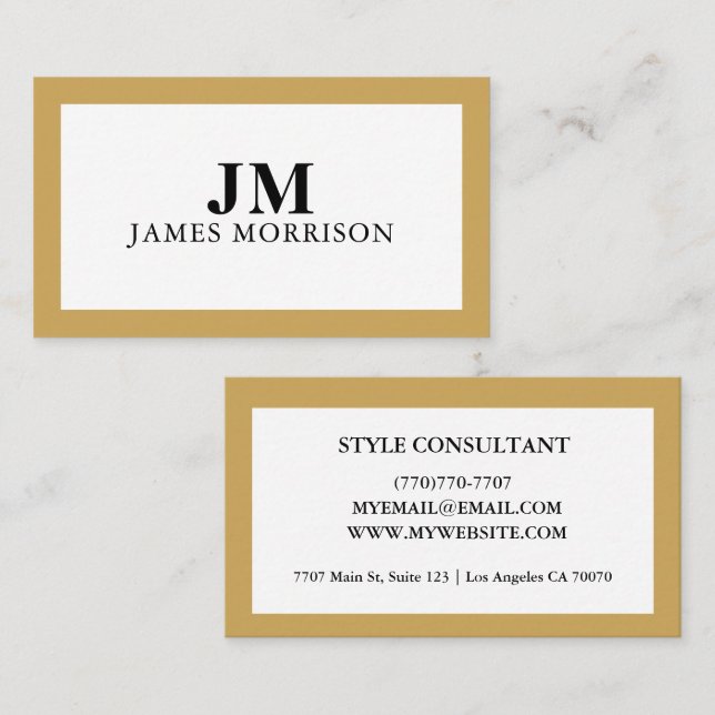 Cartão De Visita Modern Professional Minimalist Executive Generic (Frente/Verso)