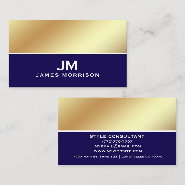 Cartão De Visita Modern Professional Minimalist Executive Generic B (Frente/Verso)