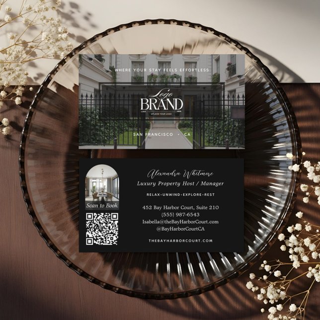 Cartão De Visita Modern Professional Photo Rental Property Logo (Modern Professional Photo Rental Property Logo Business Card)