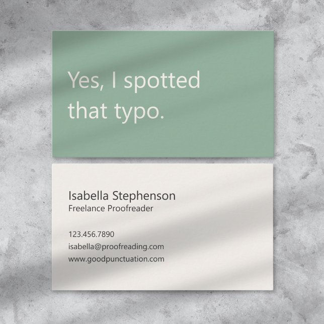 Cartão De Visita Modern Proofreader Freelance Writing (Criador carregado)