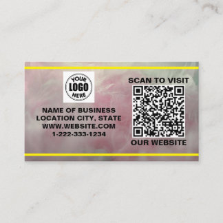 Cartão De Visita Modern QR Business Card – Marble Style