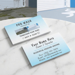 Cartão De Visita Modern Residential Pressure Washing Split