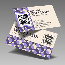 Cartão De Visita Modern Retro Lavender Geometric Business Card