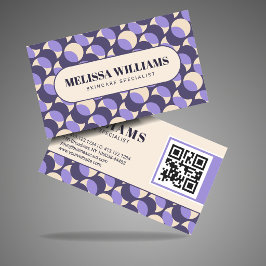Cartão De Visita Modern Retro Lavender Geometric Business Card