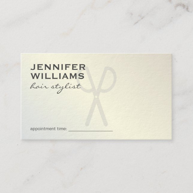 Cartão De Visita Modern Salon Hair Stylist (Frente)