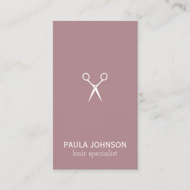 Cartão De Visita Modern Salon Shears Hair Specialist (Frente)