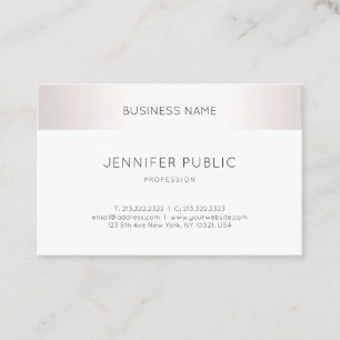 Cartão De Visita Modern Silver Elegant Clean PlaProfessional